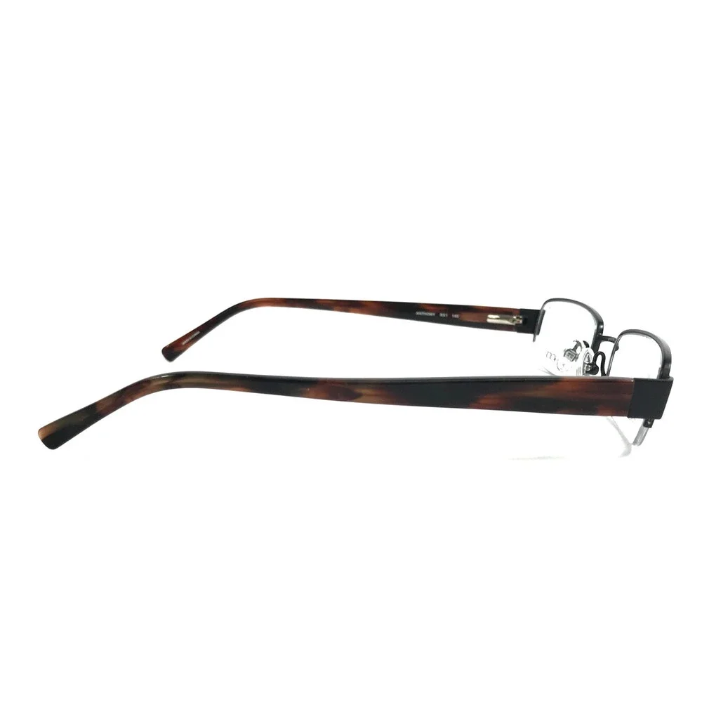 Adensco Eyeglasses Frames ANTHONY RX1 Black Brown Rectangle Half Rim 51-18-140